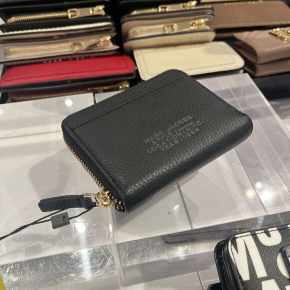 NWT Marc Jacobs LEATHER ZIP AROUND WALLET S134L01RE22 BLACK - Picture 4 of 12